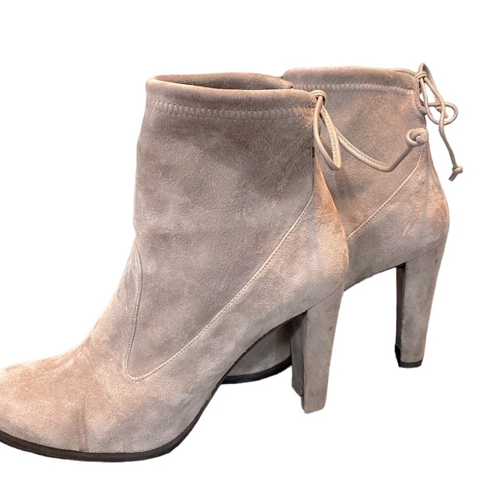 Stuart Weizman Gray Bootie Heels l Women’s Size 8 Suede Boots